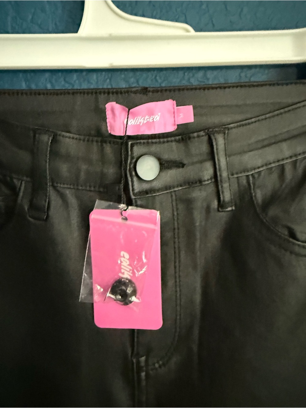Edikted Black Flare/Wide Leg Jeans